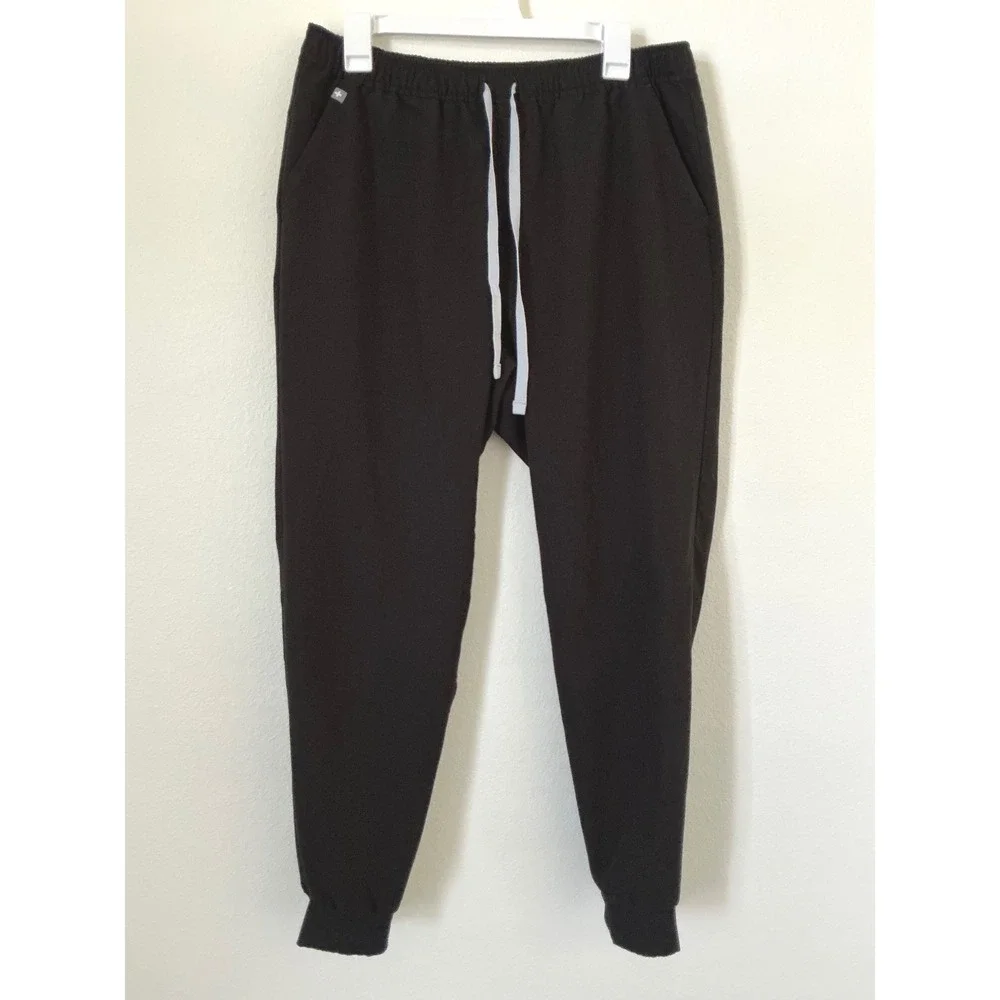 FIGS Mens Tansen Jogger Scrub Pants Large Black Technical Collection Flaw